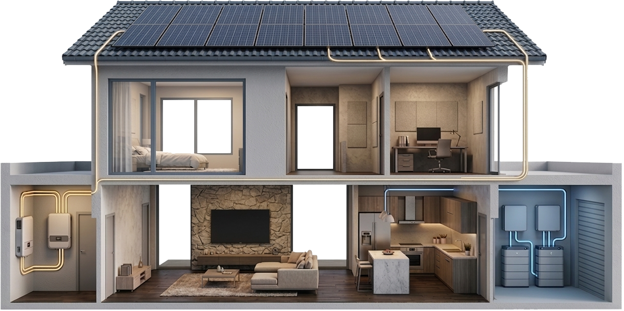 Solar House Cutaway